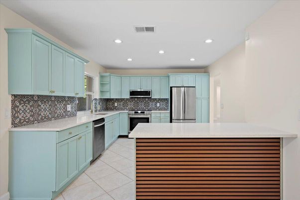 Interior, Kitchen, Recessed Lighting, Stainless Steel Appliances