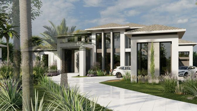 Exterior, Facade, Mediterranean