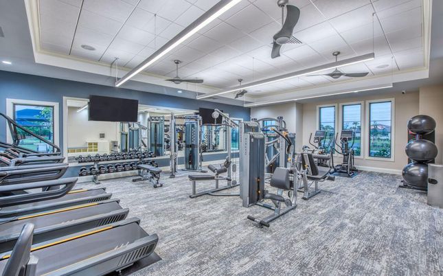 Fitness Equipment, Gym, Interior, Recessed Lighting