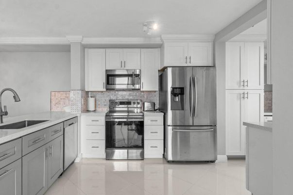 Interior, Kitchen, Recessed Lighting, Stainless Steel Appliances