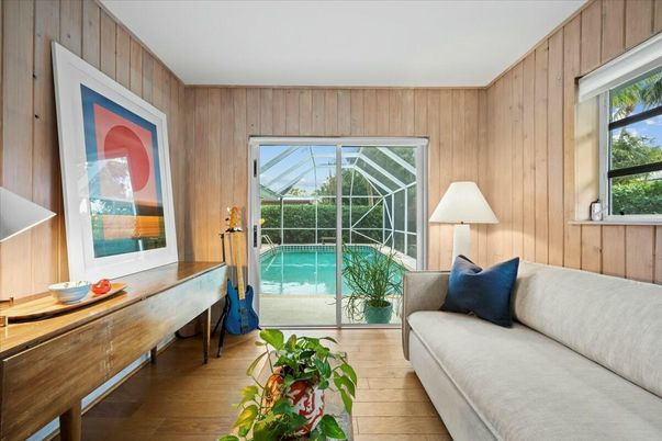 Interior, Pool, Wood Texture Flooring, Wooden Walls