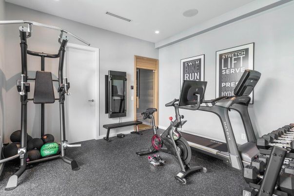 Fitness Equipment, Interior, Recessed Lighting