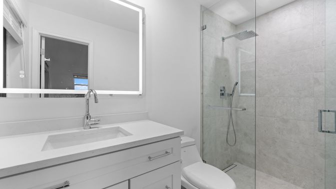 Bathroom, Glass Shower, Interior