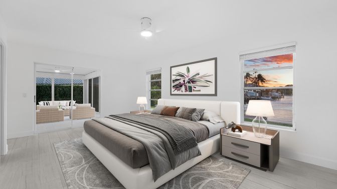 Bedroom, Interior, Wood Texture Flooring