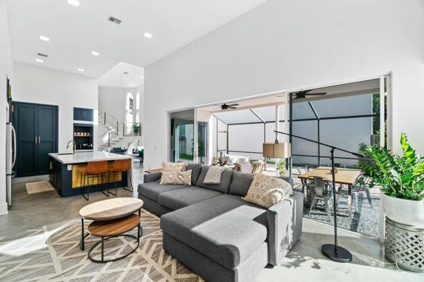Interior, Kitchen, Living room, Recessed Lighting