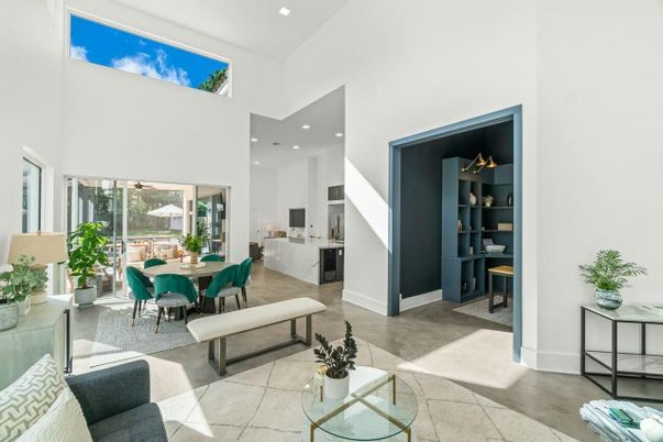 Dining room, Interior, Kitchen, Living room, Recessed Lighting