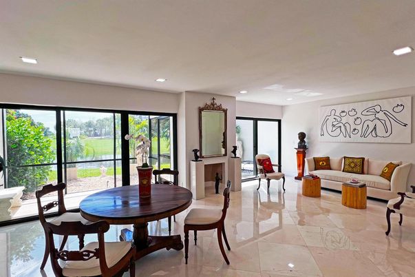 Dining room, Fireplace, Interior, Living room, Recessed Lighting
