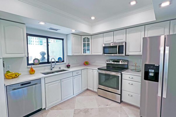 Interior, Kitchen, Recessed Lighting, Stainless Steel Appliances