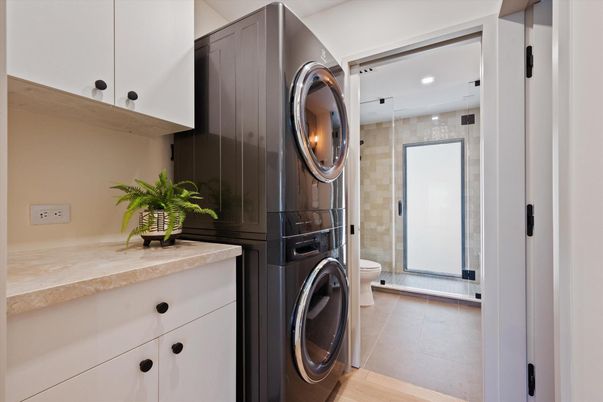 Bathroom, Interior, Recessed Lighting, Washer