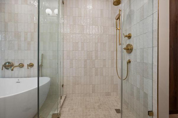 Bathroom, Free Standing Baths, Glass Shower, Interior