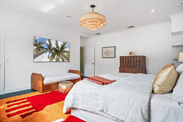 Bedroom, Interior, Pendant Lights, Recessed Lighting