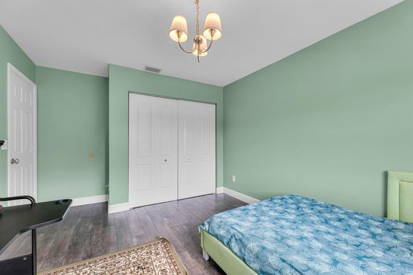 Bedroom, Chandelier, Interior, Wood Texture Flooring