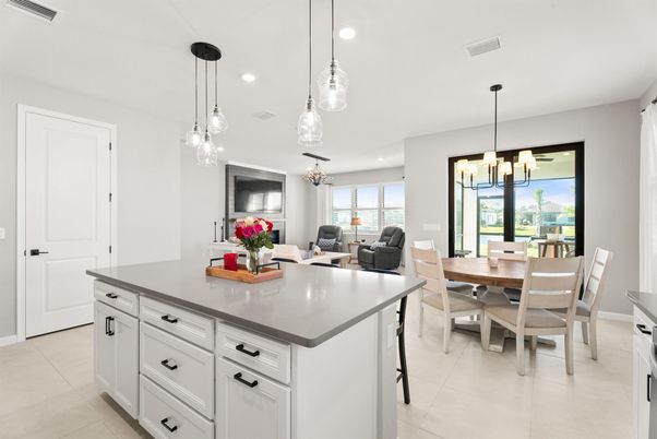 Dining room, Interior, Kitchen, Living room, Pendant Lights, Recessed Lighting
