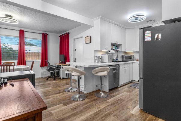 Interior, Kitchen, Wood Texture Flooring