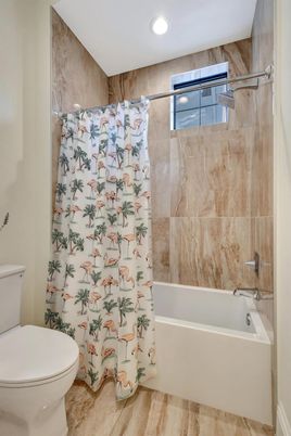 Bathroom, Interior, Recessed Lighting, Wood Texture Flooring