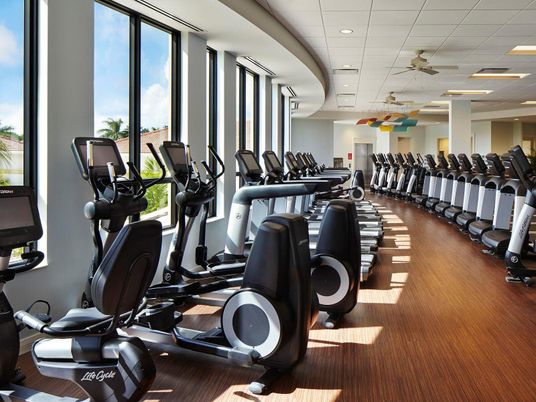 Fitness Equipment, Gym, Interior, Recessed Lighting