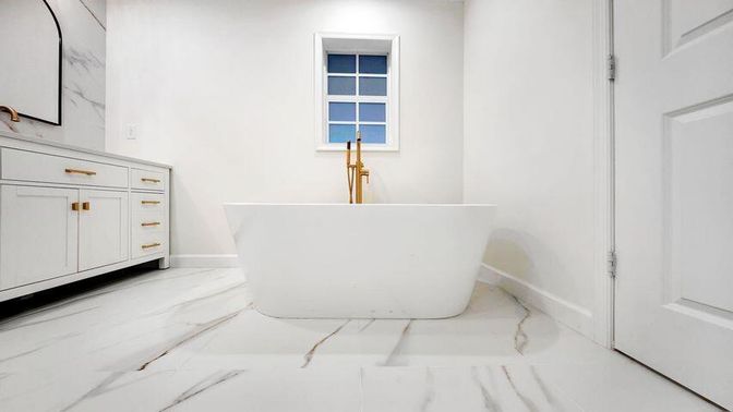 Bathroom, Free Standing Baths, Interior, Marble