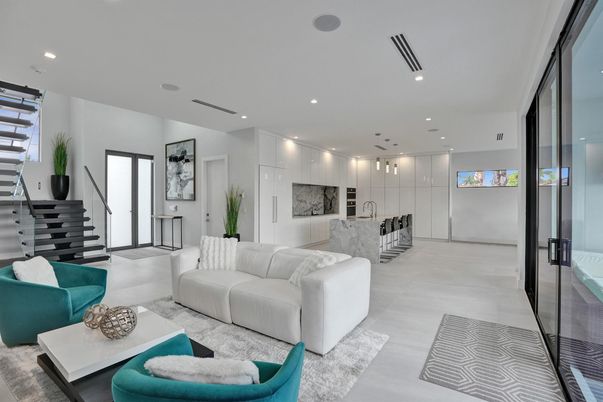 Interior, Living room, Recessed Lighting