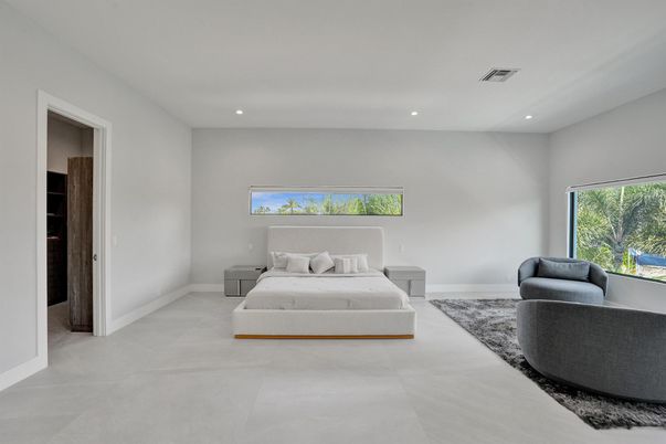 Bedroom, Interior, Recessed Lighting