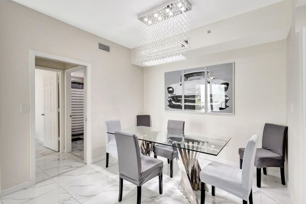 Chandelier, Dining room, Interior, Marble