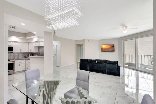 Dining room, Interior, Kitchen, Living room, Marble, Pendant Lights, Recessed Lighting, Stainless Steel Appliances