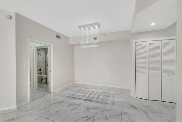 Bathroom, Chandelier, Empty room, Interior, Marble, Recessed Lighting