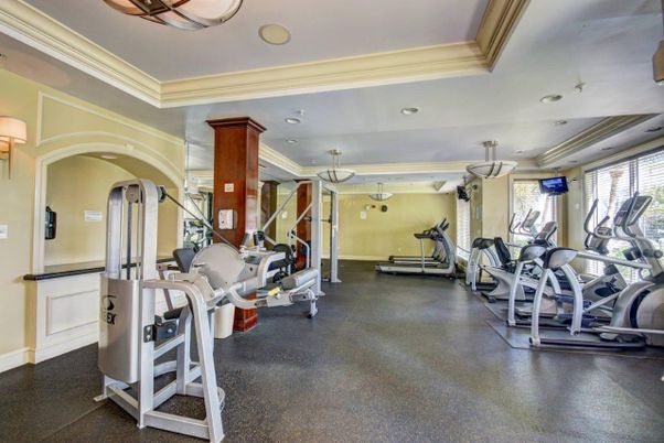 Fitness Equipment, Gym, Interior, Recessed Lighting