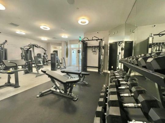 Fitness Equipment, Gym, Interior, Recessed Lighting