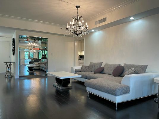 Chandelier, Interior, Recessed Lighting, Wood Texture Flooring
