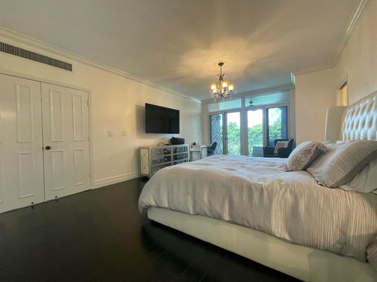 Bedroom, Chandelier, Interior