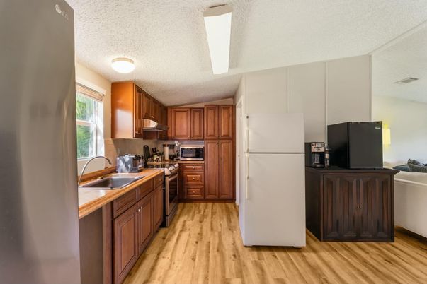 Interior, Kitchen, Wood Texture Flooring