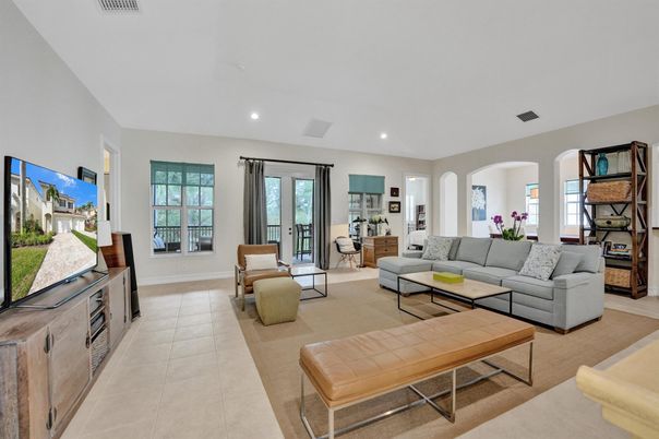 Interior, Living room, Recessed Lighting