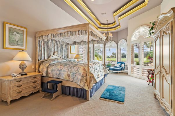 Bedroom, Chandelier, Interior, Recessed Lighting