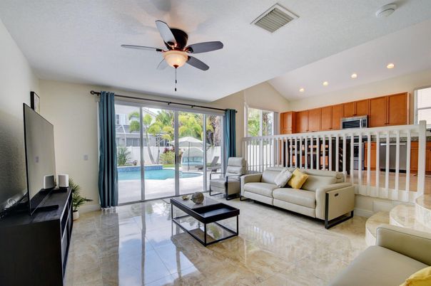 Interior, Kitchen, Living room, Recessed Lighting