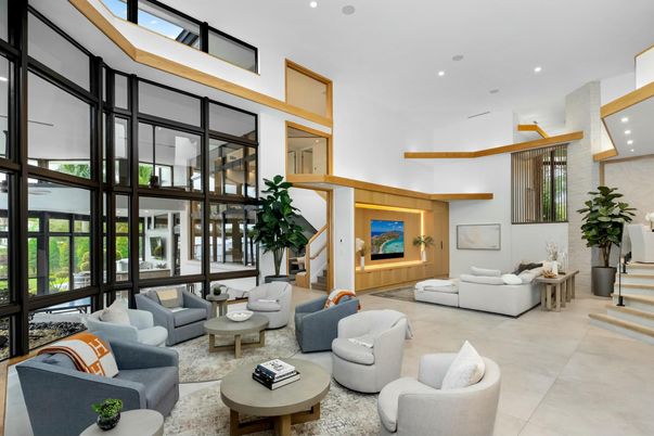 Interior, Living room, Recessed Lighting