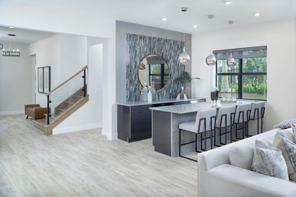 Interior, Pendant Lights, Recessed Lighting, Wood Texture Flooring