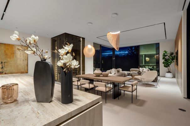 Dining room, Interior, Living room, Pendant Lights