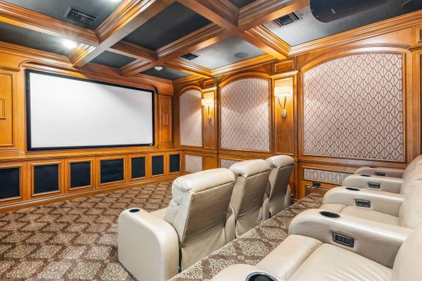 Home Theatre Room, Interior, Projection Screen, Recessed Lighting, Theatre Room