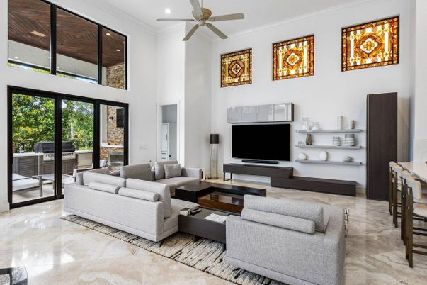 Interior, Living room, Recessed Lighting