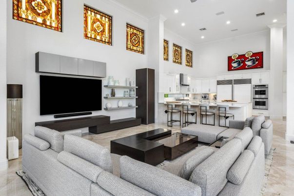 Interior, Kitchen, Living room, Recessed Lighting, Stainless Steel Appliances