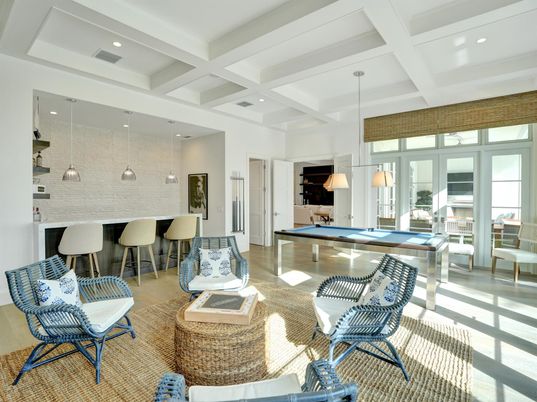 Billiard Table, Dining room, Game Room, Interior, Living room, Pendant Lights, Recessed Lighting