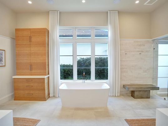Bathroom, Free Standing Baths, Interior, Recessed Lighting