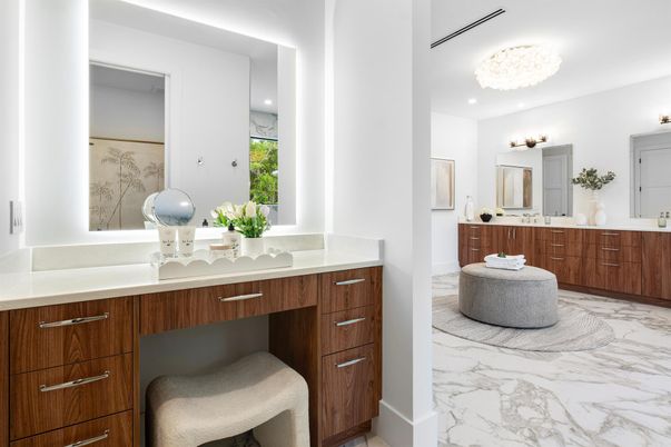Bathroom, Chandelier, Interior, Marble, Recessed Lighting