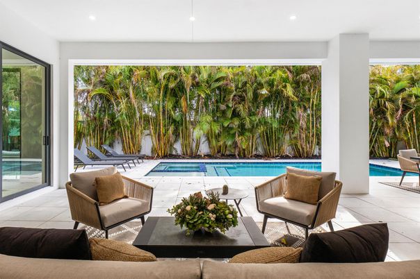 Interior, Living room, Pool, Recessed Lighting
