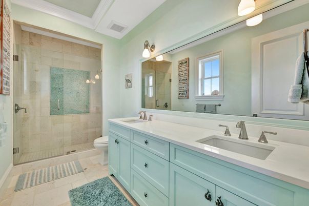 Bathroom, Dual Sink Vanities, Glass Shower, Interior
