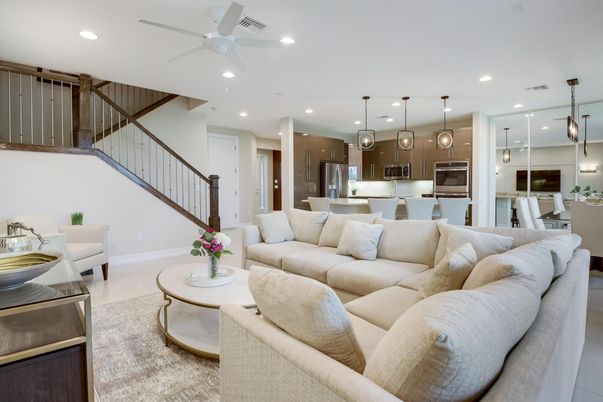 Interior, Kitchen, Living room, Pendant Lights, Recessed Lighting, Stainless Steel Appliances