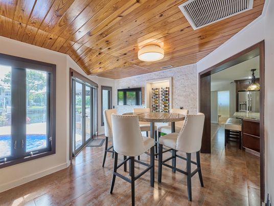 Dining room, Interior, Wooden Ceilings