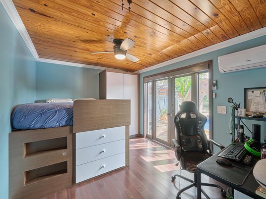 Home Office, Interior, Wooden Ceilings, Wood Texture Flooring