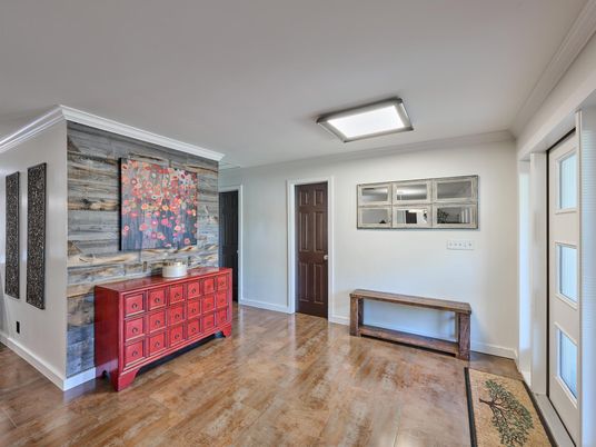 Interior, Stone Walls, Wood Texture Flooring