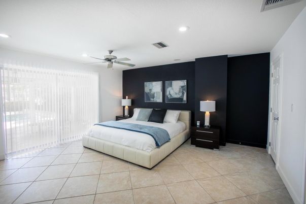 Bedroom, Interior, Recessed Lighting